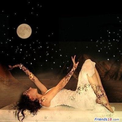 The feminine realm. Bathed in moonlight