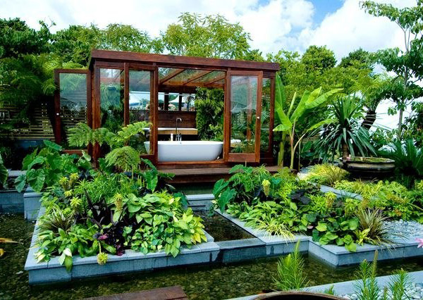 bathroom in nature. sanctuary-garden-bathroom