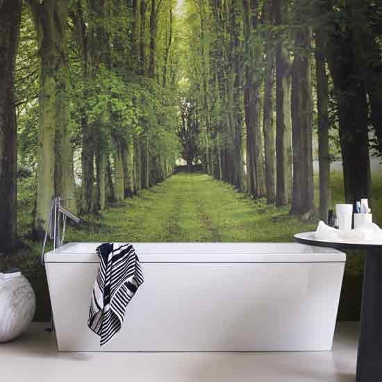 create a view. woodland bathroom