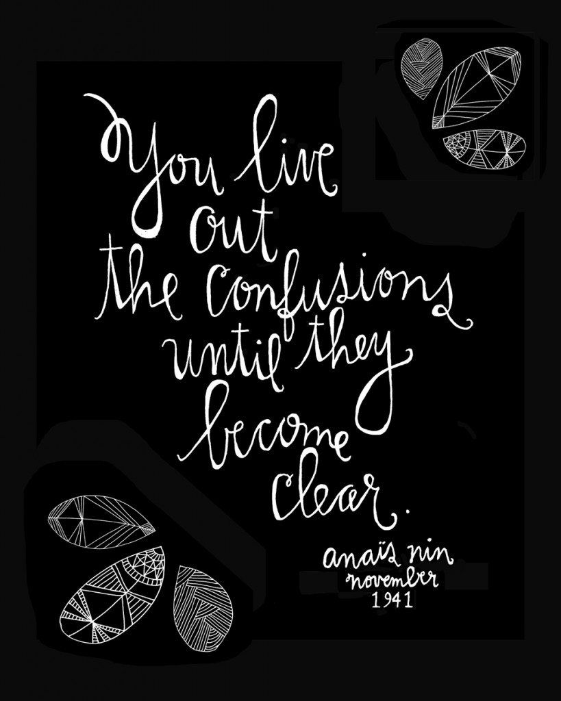 Anaïs Nin quote, hand-lettered and illustrated by artist Lisa Congdon 